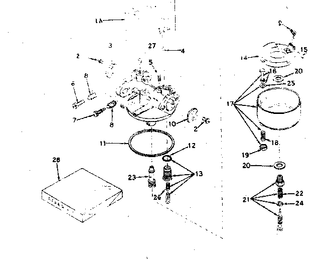 Carburetor No. 631251 Diagram and Parts List for 143572062  Craftsman Engine