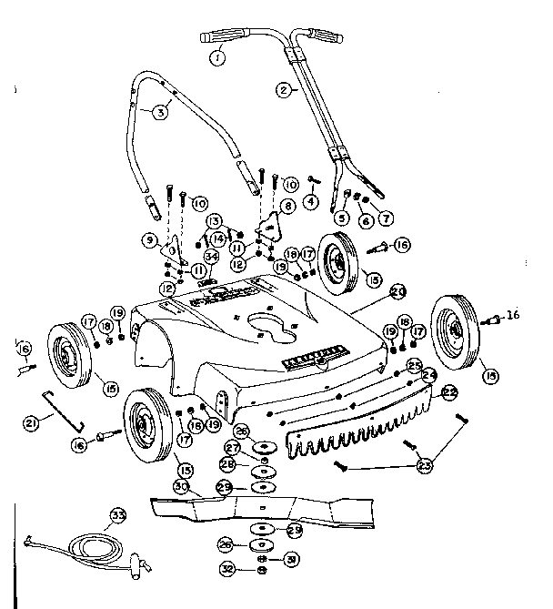Replacement Parts Diagram and Parts List for 13181181  Craftsman Lawn Mower