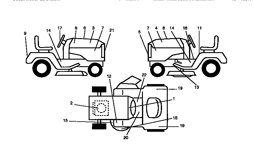 Decals Diagram and Parts List for 917256491  Craftsman Lawn Tractor