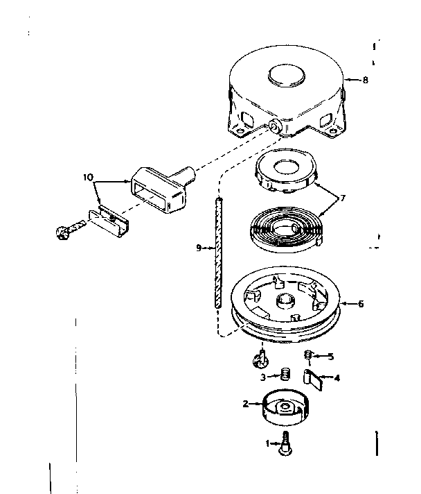 Rewind Starter No. 590420 Diagram and Parts List for 143577012  Craftsman Engine