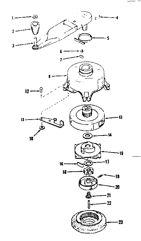 No-pull Starter No. 590357 Diagram and Parts List for 143122071  Craftsman Engine