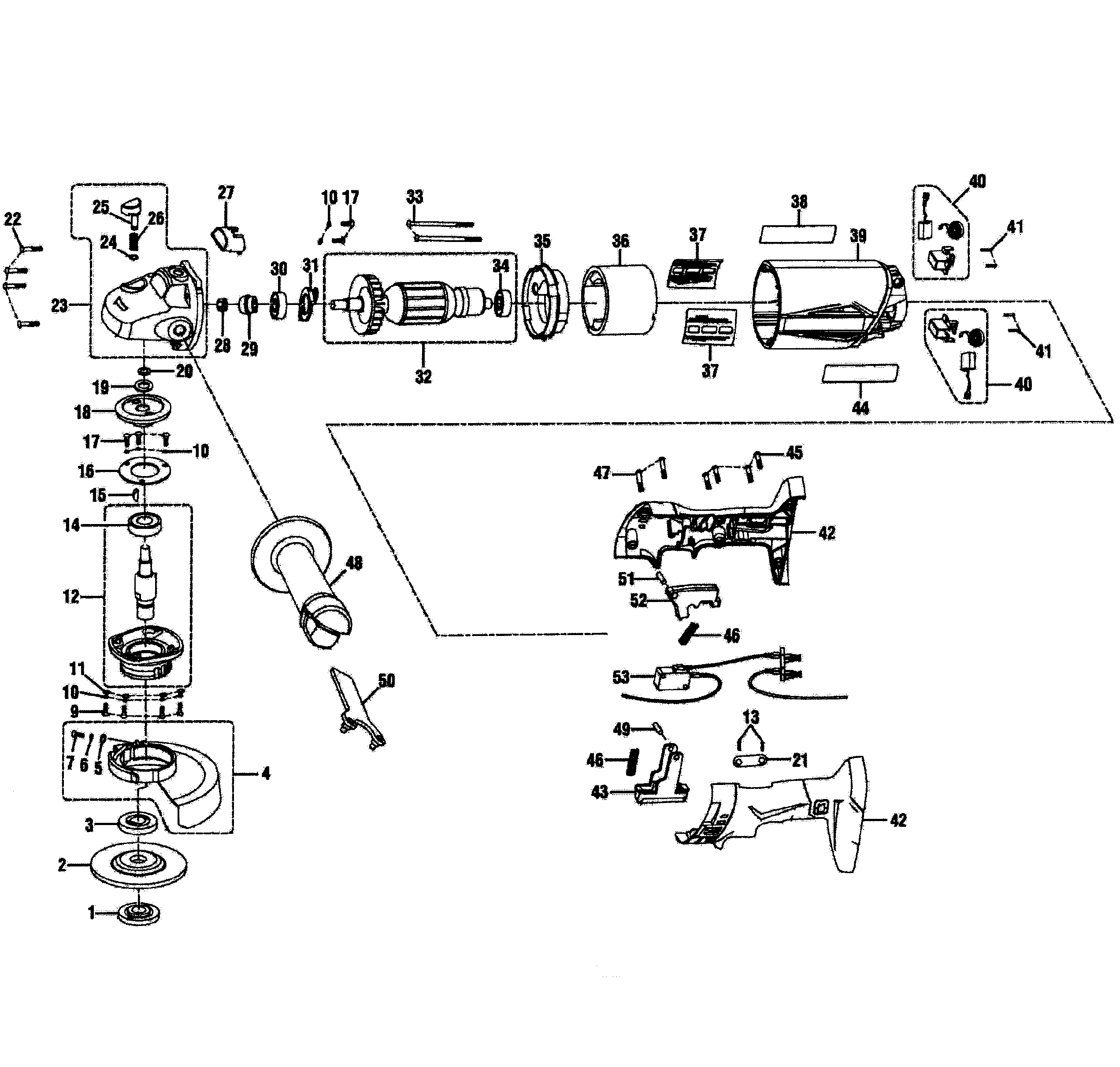Grinder Diagram and Parts List for 315FS2600  Craftsman Grinder