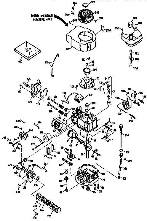 Replacement Parts Diagram and Parts List for 143943838  Craftsman Engine