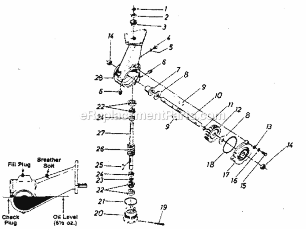 Page C Diagram and Parts List for 200298711  Craftsman Tiller