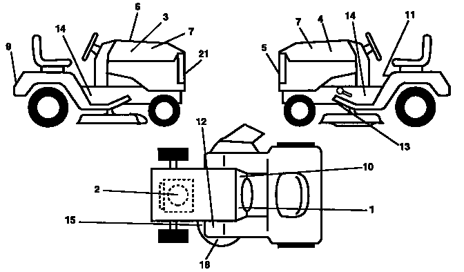 Decals Diagram and Parts List for 917257630  Craftsman Lawn Tractor