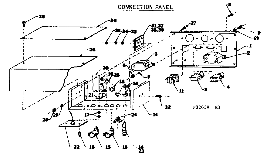 Connection Panel Diagram and Parts List for 580320390  Craftsman Engine