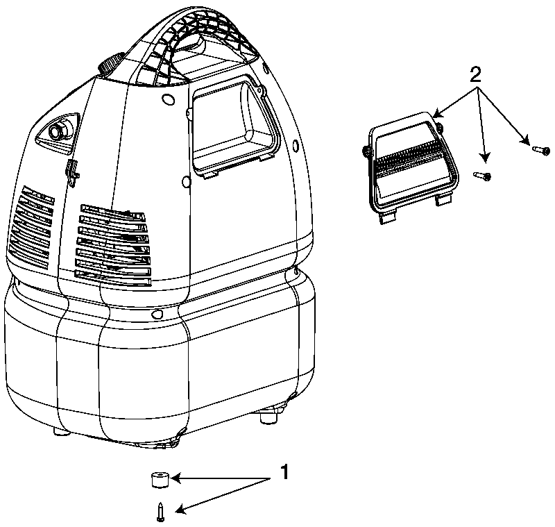 Default Diagram and Parts List for 919-72202 Type 0 Craftsman Compressor