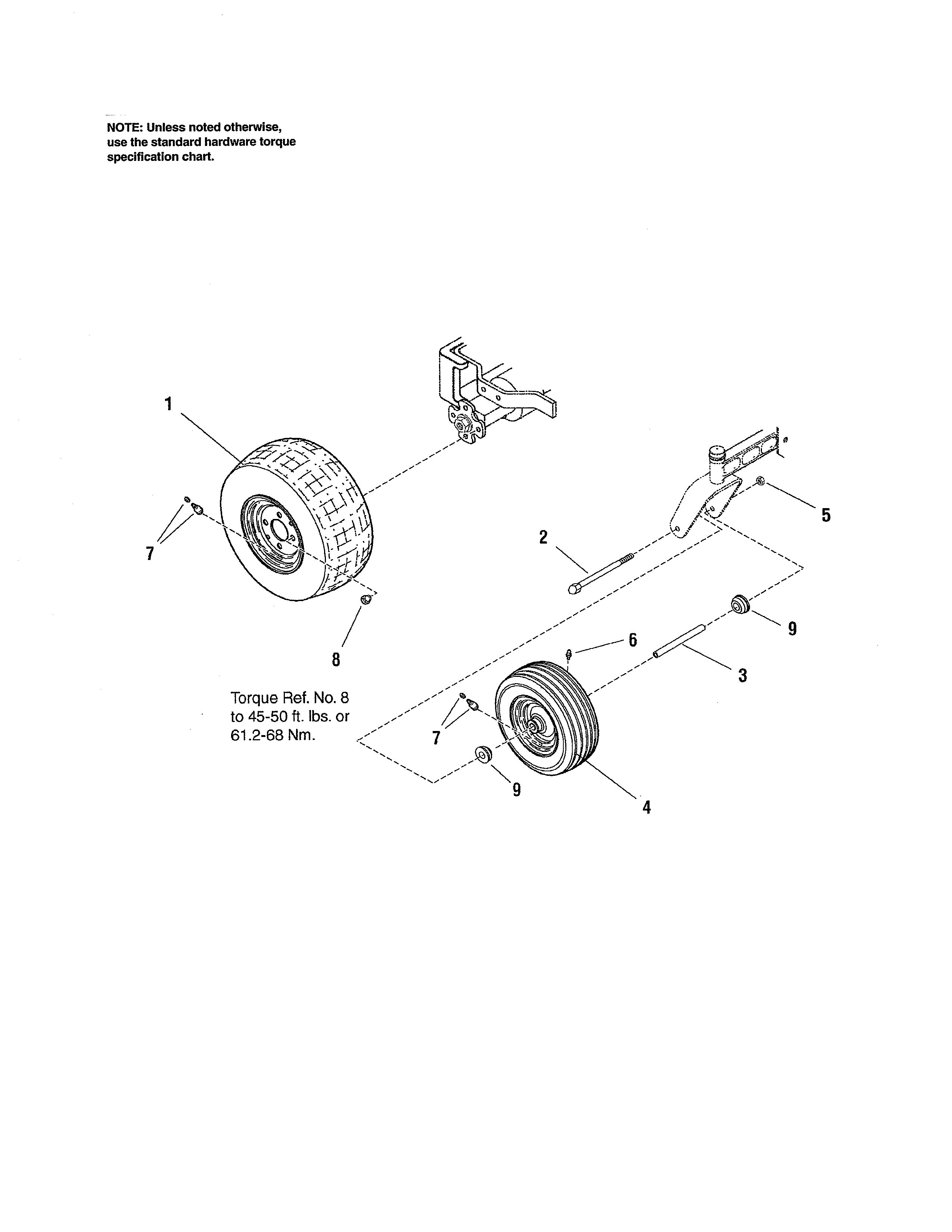 Wheel & Tire Diagram and Parts List for 107287900  Craftsman Engine