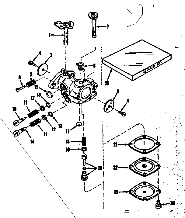 Carburetor No. 30119 (power Products) Diagram and Parts List for 143102171  Craftsman Engine