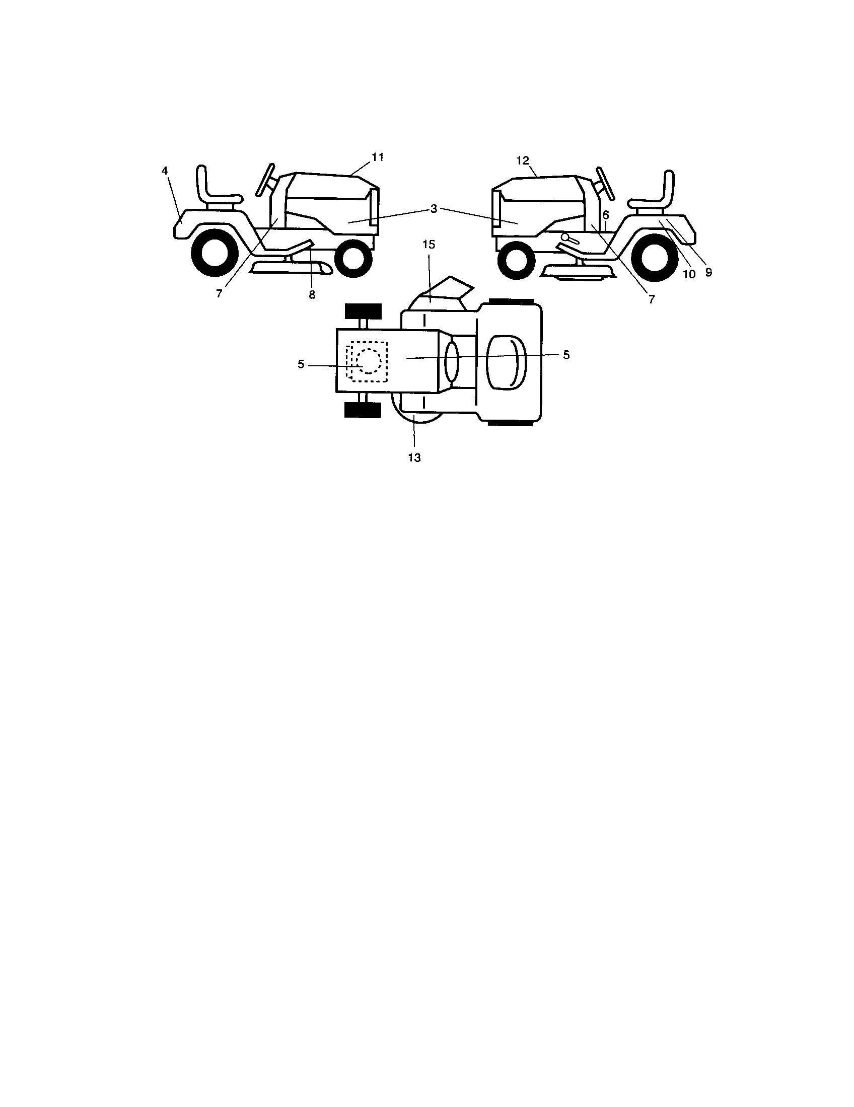Decals Diagram and Parts List for 917286140  Craftsman Lawn Tractor