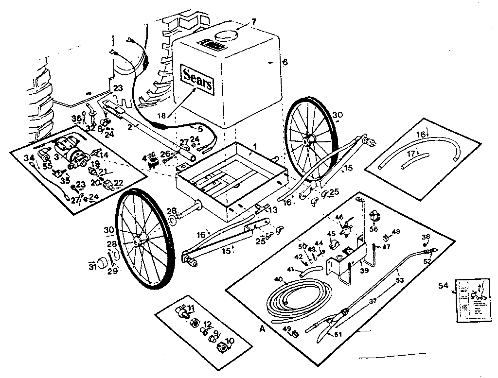 Replacement Parts Diagram and Parts List for 521245801  Craftsman Leaf Blower / Vacuum