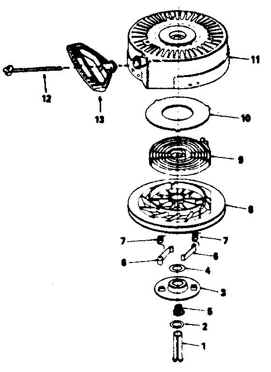 Rewind Starter No. 590646 Diagram and Parts List for 143794042  Craftsman Engine