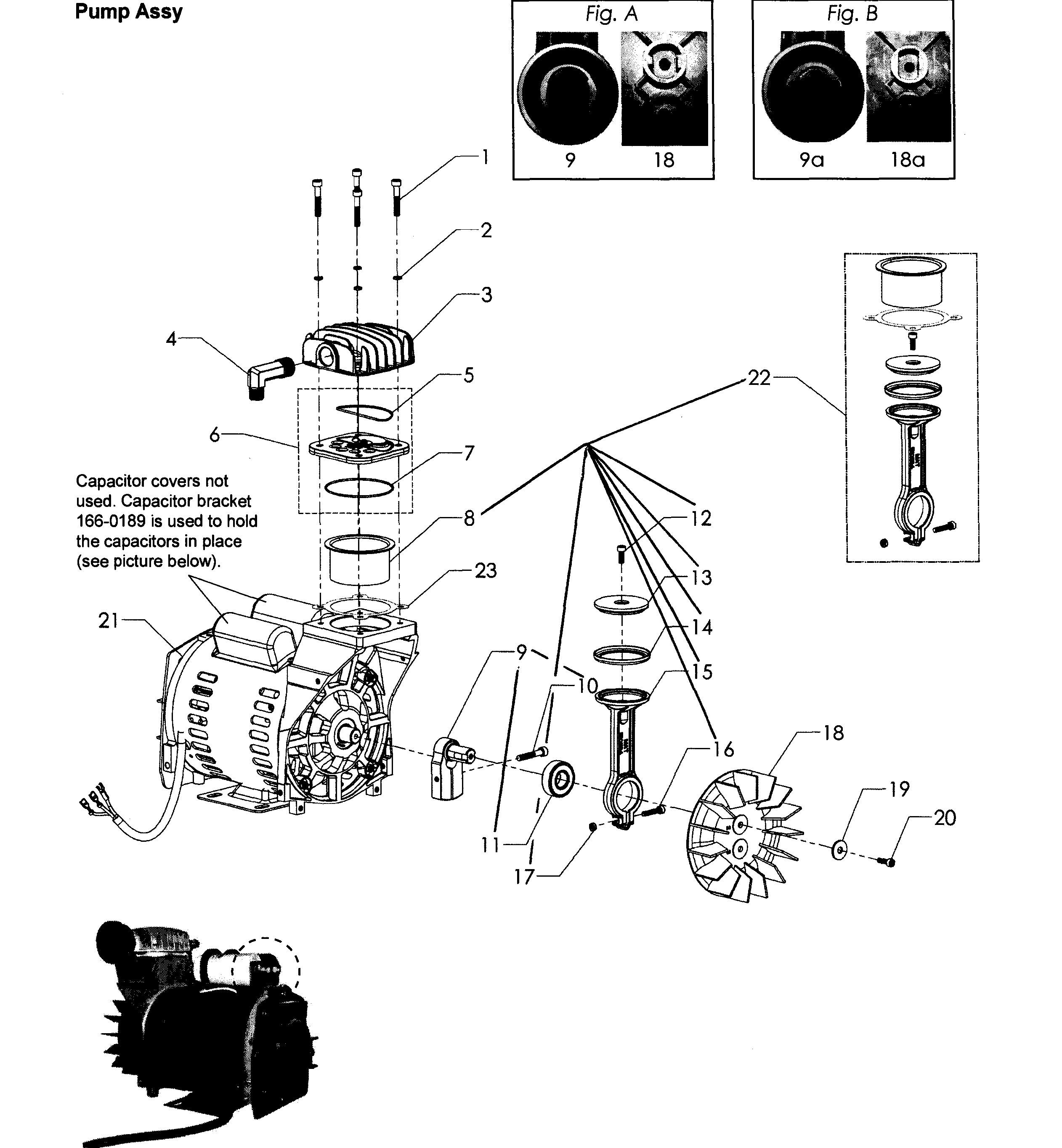 Pump Assy Diagram and Parts List for 92116472-2012  Craftsman Compressor
