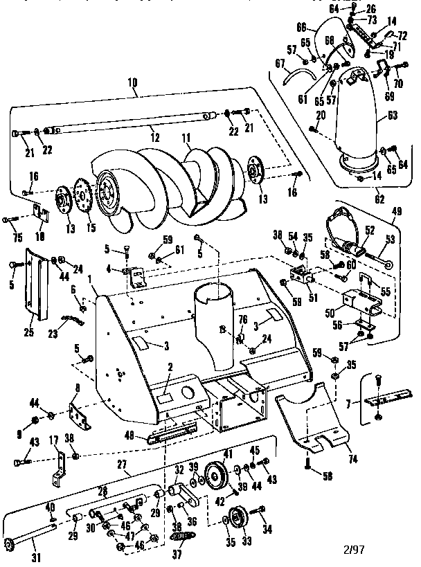 42" Snow Thrower Diagram and Parts List for 842240530  Craftsman Snow Blower