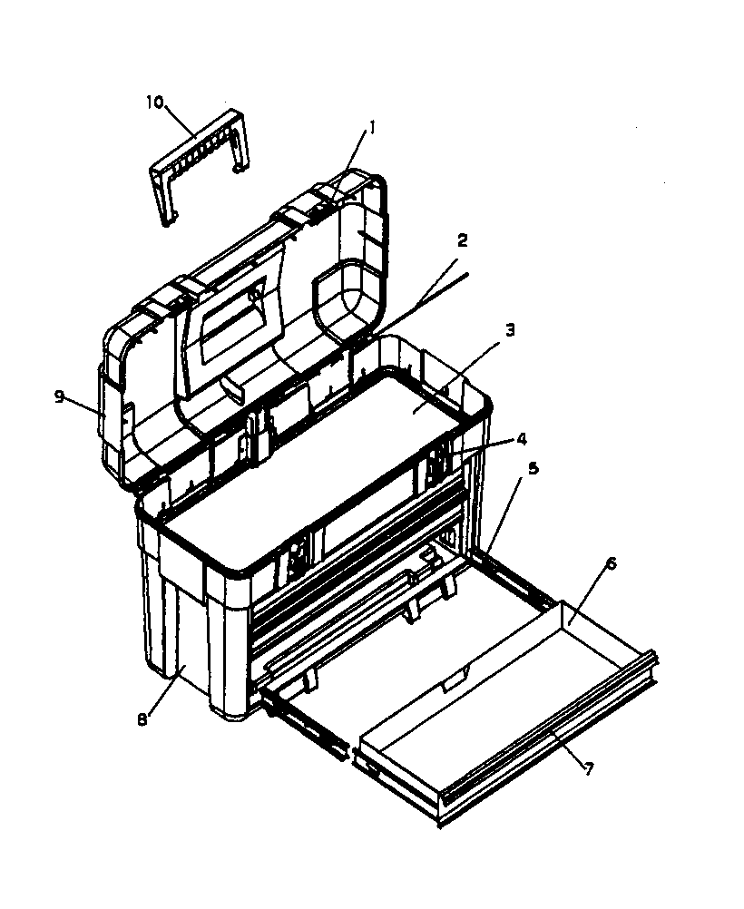 Toolbox Diagram and Parts List for 706656281  Craftsman Tool Stand & Cart