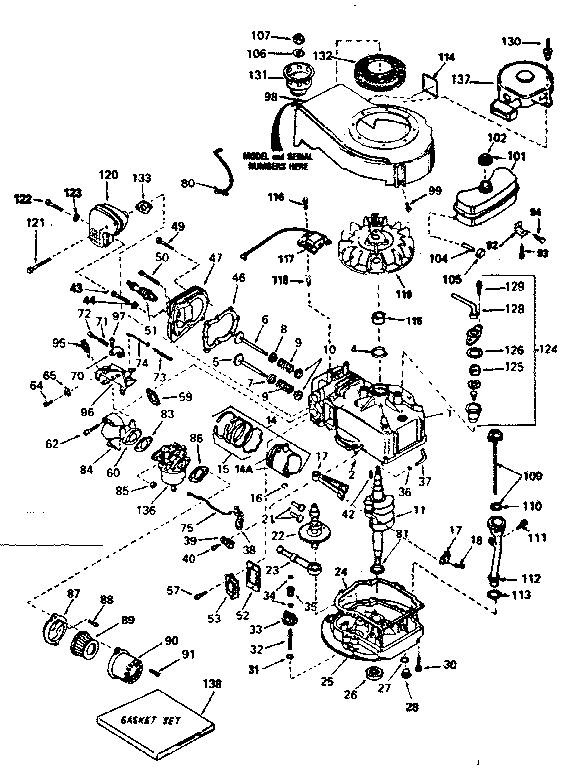 Solid State Diagram and Parts List for 143355032  Craftsman Engine