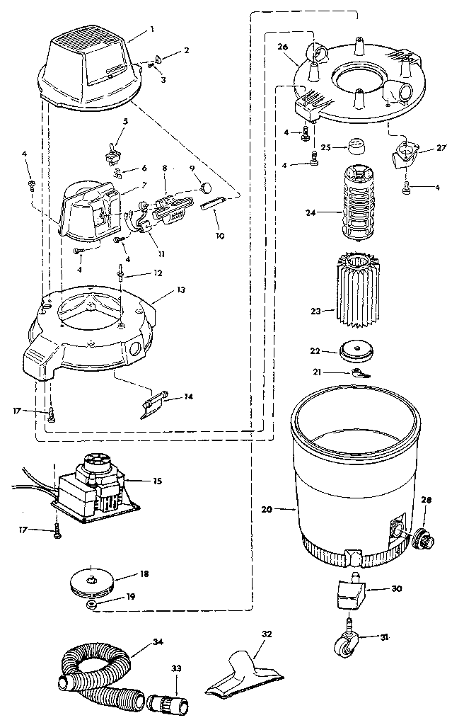Unit Diagram and Parts List for 113179171  Craftsman Filters & Accessories