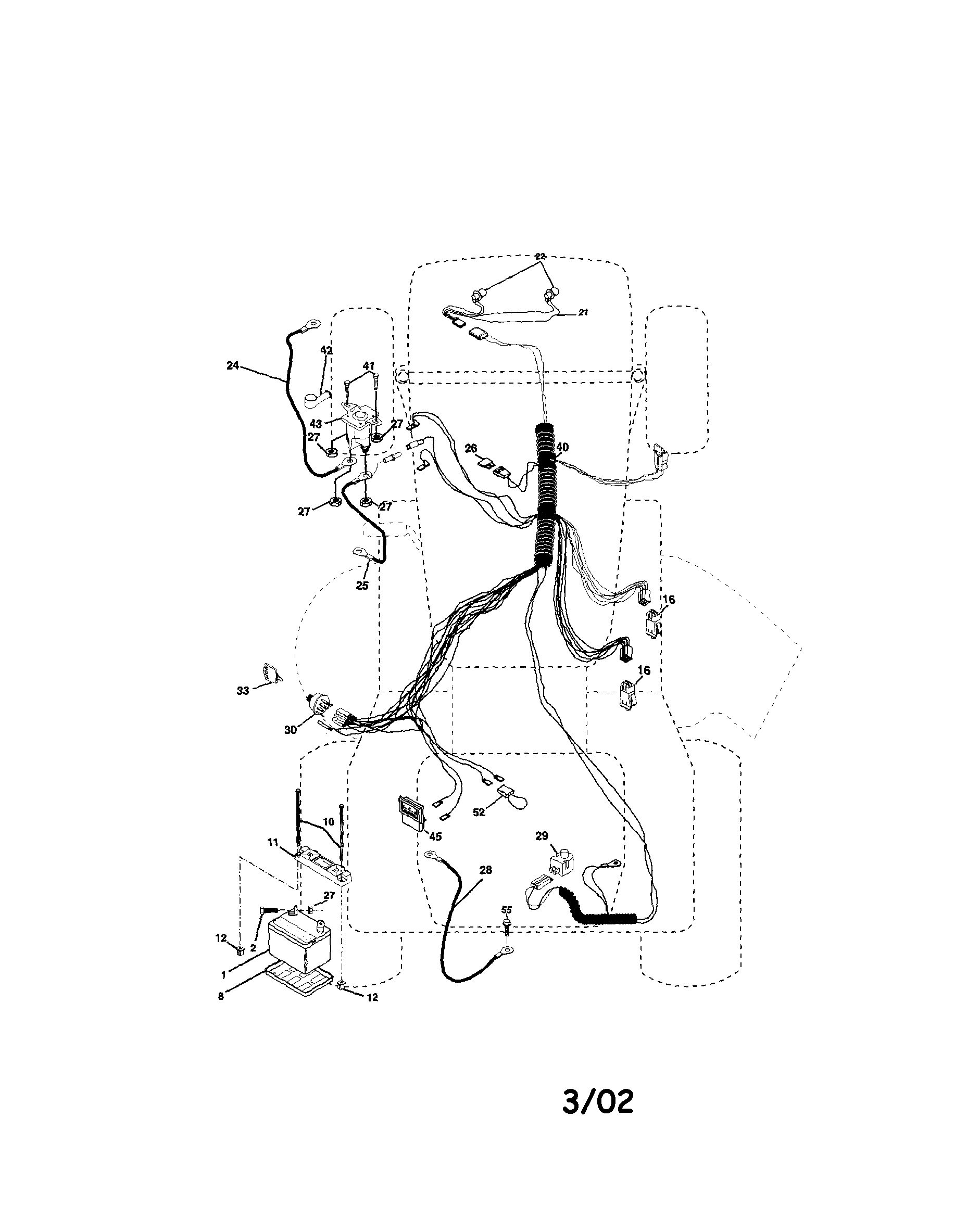 Electrical Diagram and Parts List for 917271861  Craftsman Lawn Tractor