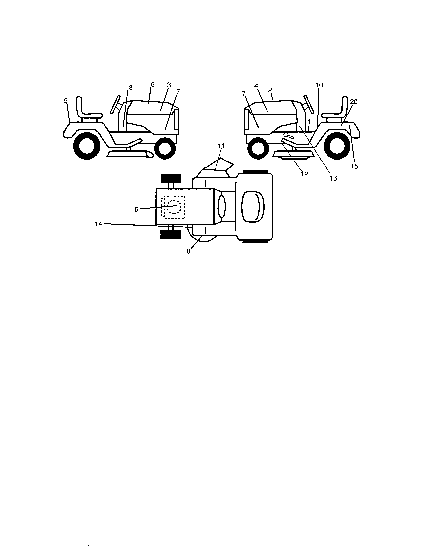 Decals Diagram and Parts List for 917271650  Craftsman Lawn Tractor