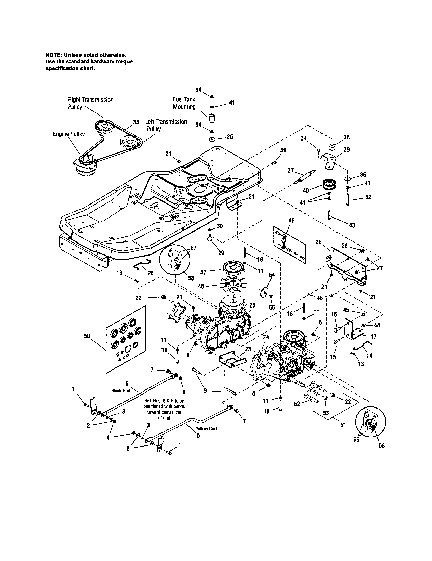 Transmission Diagram and Parts List for 107289860  Craftsman Engine