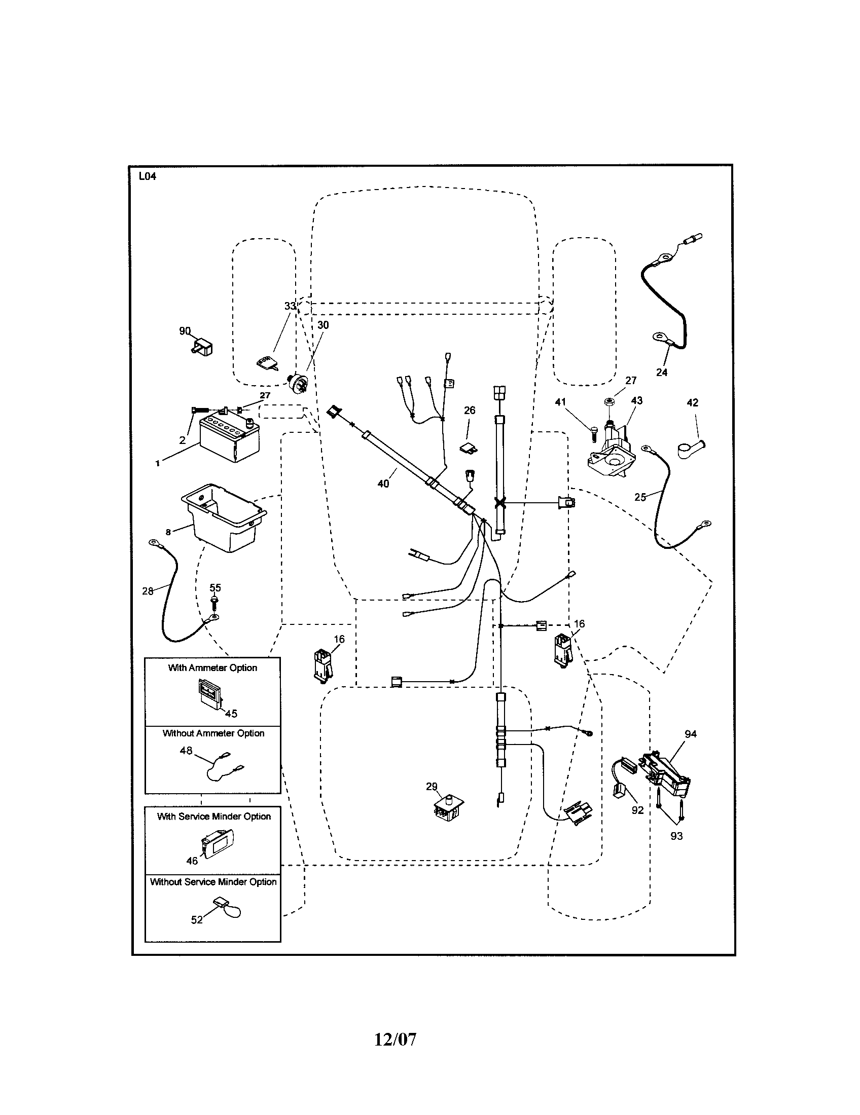 Electrical Diagram and Parts List for 917286010  Craftsman Lawn Tractor