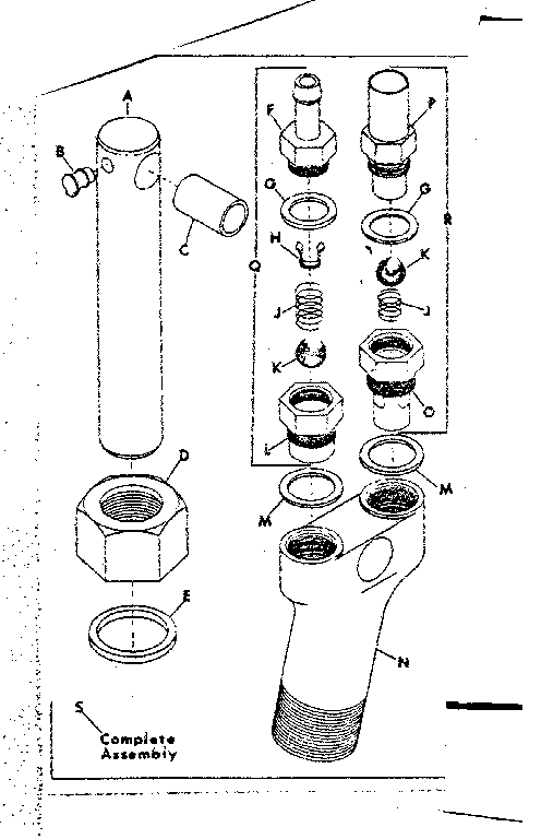Da754 Pump Assembly Diagram and Parts List for 98564790  Craftsman Sprayer