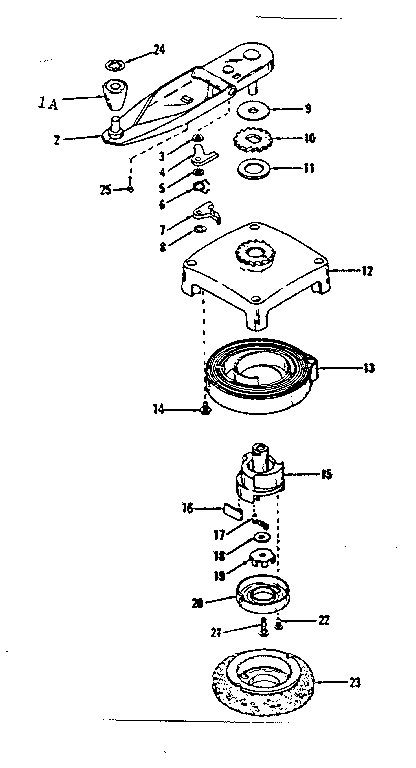 No-pull Starter No. 590361 Diagram and Parts List for 143123091  Craftsman Engine