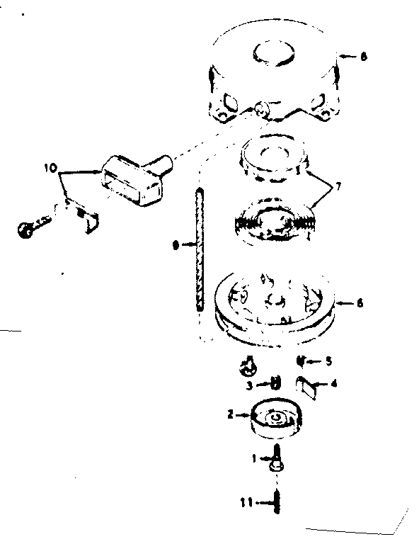 Rewind Starter Diagram and Parts List for 580323011  Craftsman Engine
