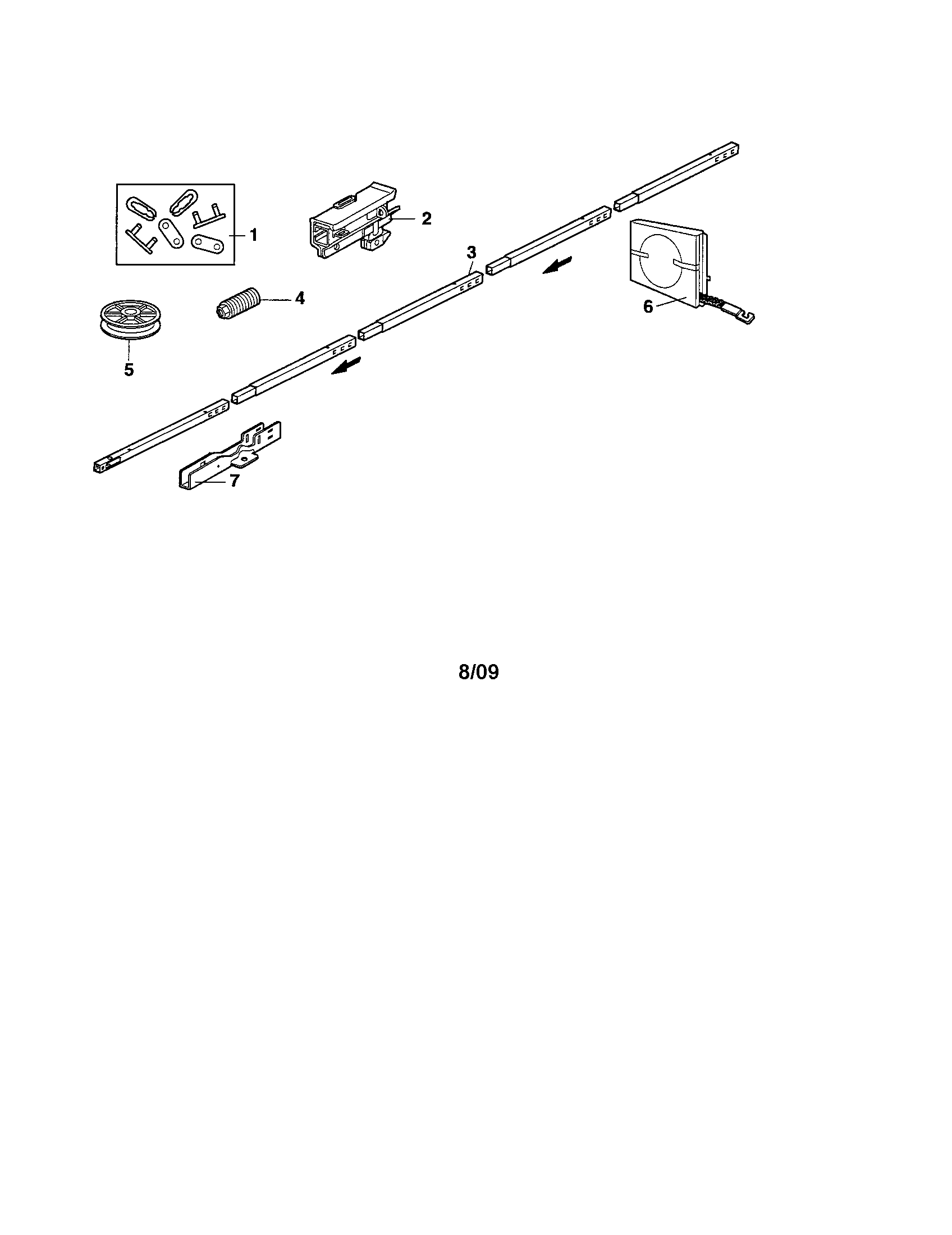 Repair Parts Diagram and Parts List for 13953916D  Craftsman Garage Door Opener