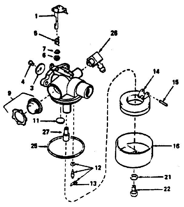 Carburetor No. 632420 Diagram and Parts List for 143374172  Craftsman Engine