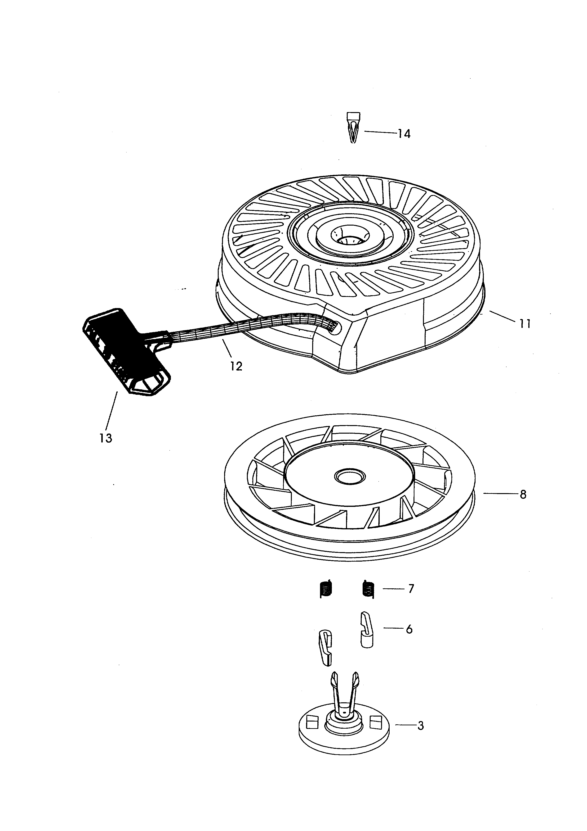 Starter 590738 Diagram and Parts List for 143993501  Craftsman Engine