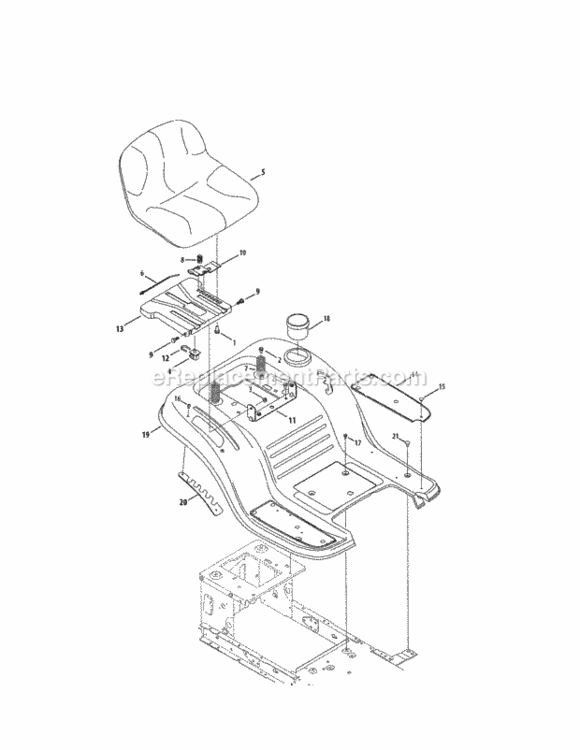 Page F Diagram and Parts List for 247203770  Craftsman Lawn Tractor