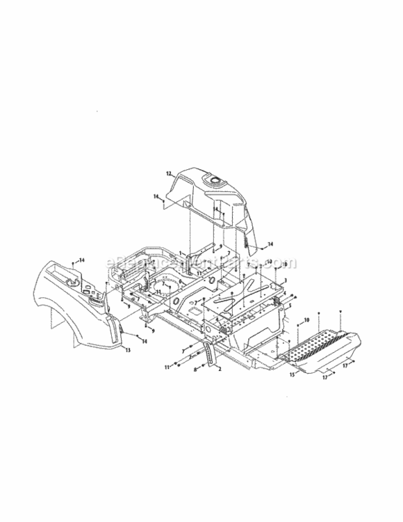 Page F Diagram and Parts List for 247204120  Craftsman Lawn Tractor