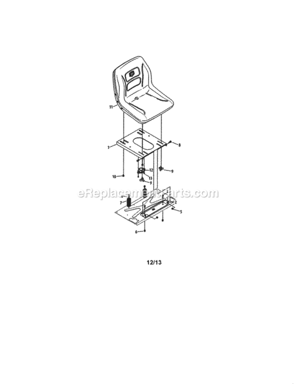 Page A Diagram and Parts List for 247204460  Craftsman Lawn Tractor