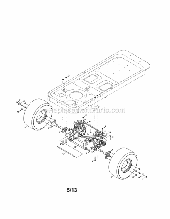 Page G Diagram and Parts List for 24725001  Craftsman Lawn Tractor