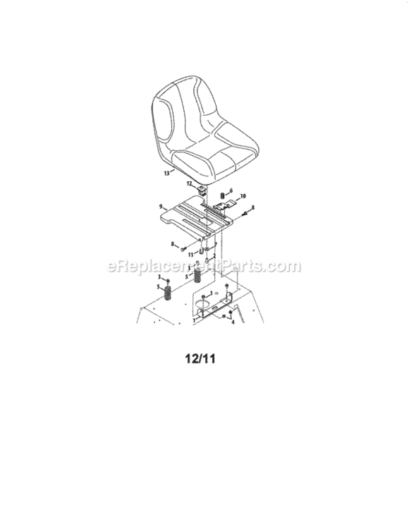 Page A Diagram and Parts List for 24725002  Craftsman Lawn Tractor