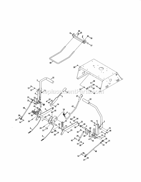 Page F Diagram and Parts List for 24725002  Craftsman Lawn Tractor