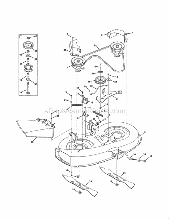 Page G Diagram and Parts List for 24725111  Craftsman Lawn Tractor