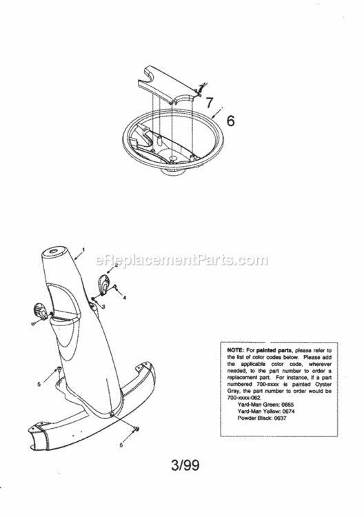 Page A Diagram and Parts List for 247270170  Craftsman Lawn Tractor