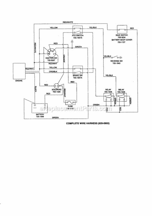 Page M Diagram and Parts List for 247270170  Craftsman Lawn Tractor