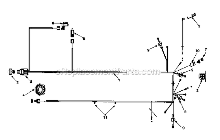 HarnessIgnition Diagram and Parts List for 247270200  Craftsman Lawn Mower