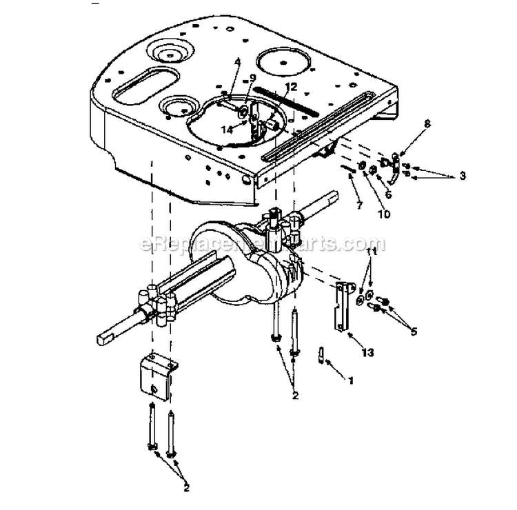 Transaxle_BracketShift_Lever Diagram and Parts List for 247270200  Craftsman Lawn Mower