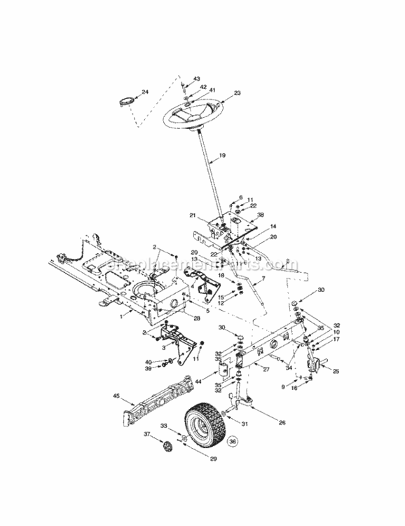 Page C Diagram and Parts List for 24727432  Craftsman Lawn Tractor