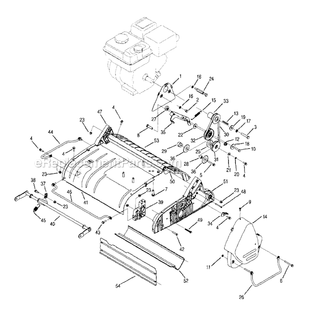 FrameDeflector Diagram and Parts List for 247282820  Craftsman Dethatcher