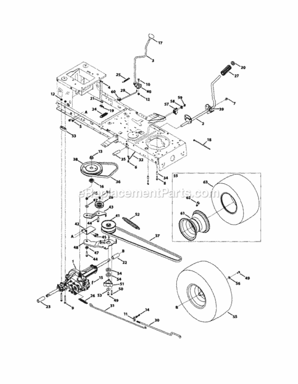 Page K Diagram and Parts List for 247286040  Craftsman Lawn Tractor