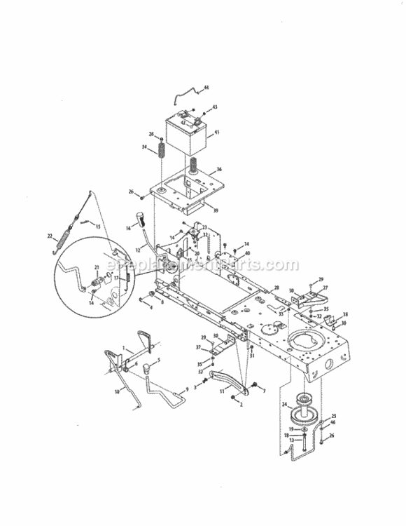 Page B Diagram and Parts List for 247288820  Craftsman Lawn Tractor