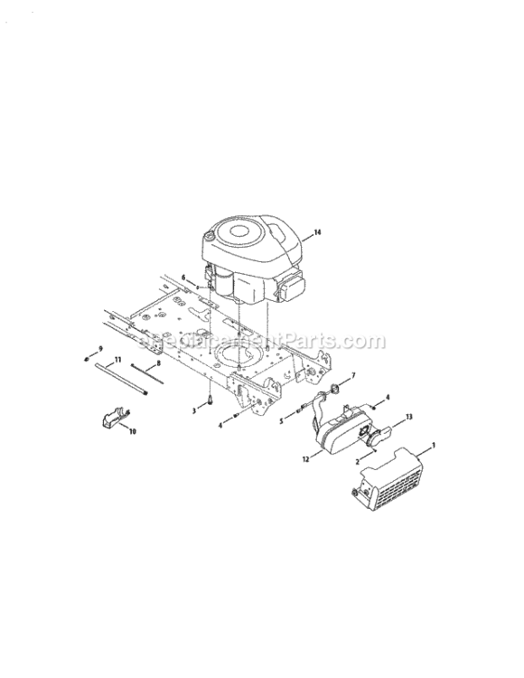 Page F Diagram and Parts List for 24728883  Craftsman Lawn Tractor