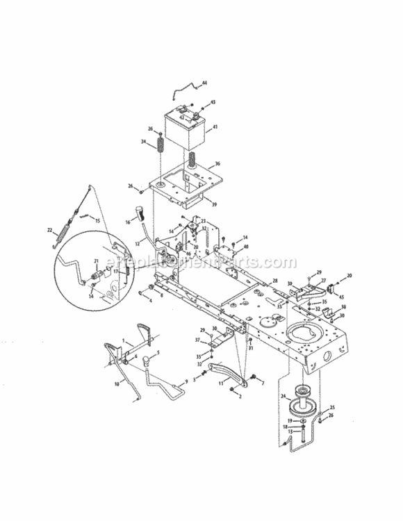 Page B Diagram and Parts List for 247288843  Craftsman Lawn Tractor