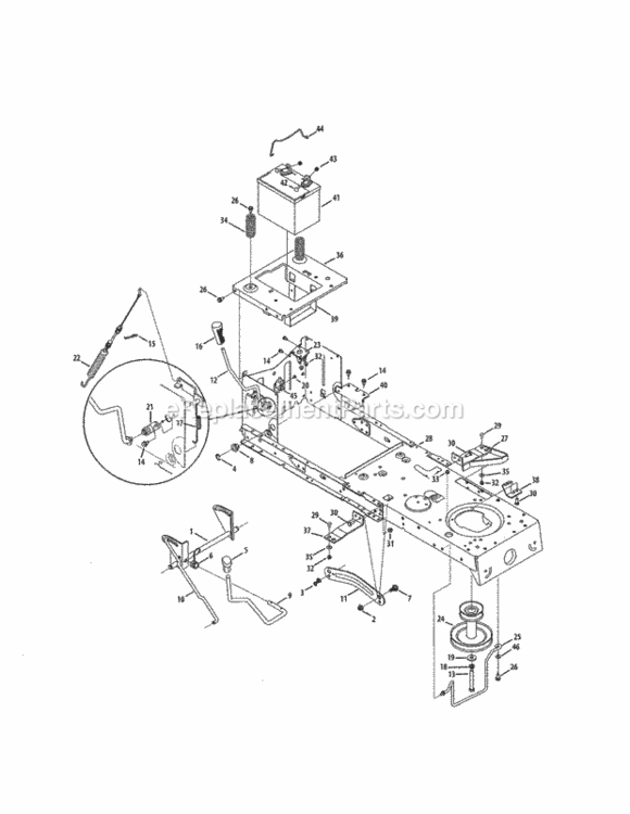 Page B Diagram and Parts List for 247288870  Craftsman Lawn Tractor