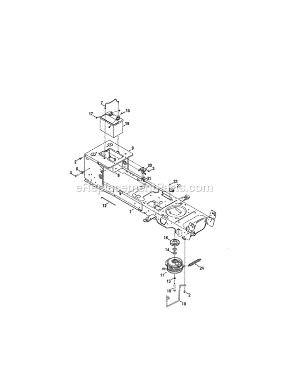 Page F Diagram and Parts List for 24728888  Craftsman Lawn Tractor